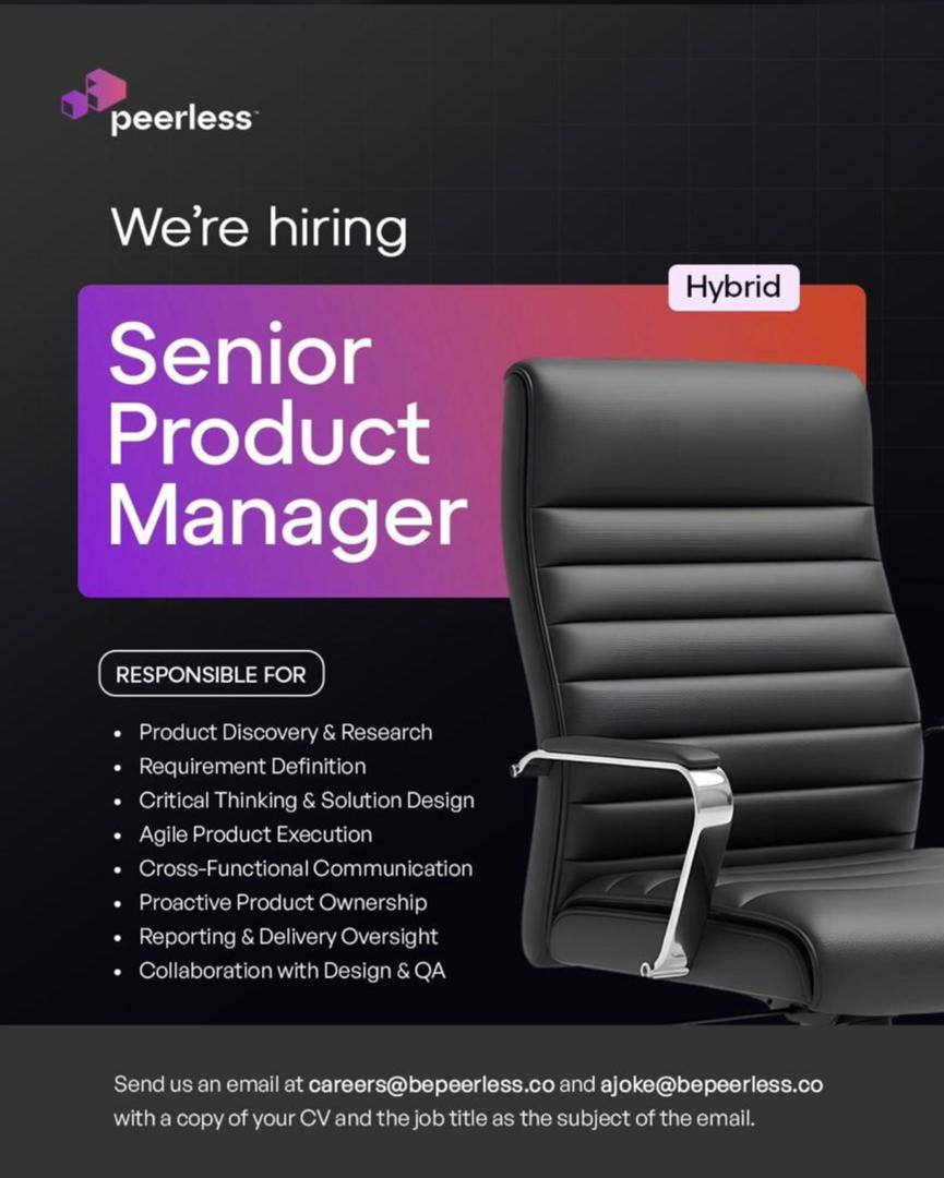 Senior Product Manager - Job Opening
